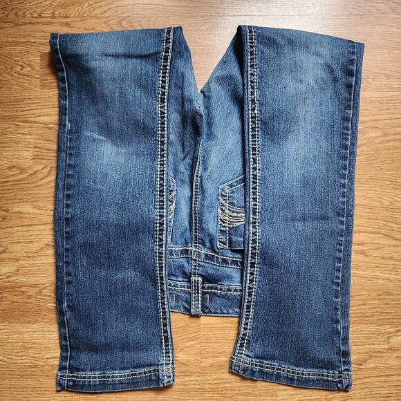 Nine West Vintage America Jeans Womens Size 8 Straight Leg Embroidered Mid Rise - Picture 4 of 12